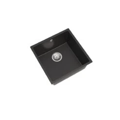 Ceki Black Comite Single Bowl Inset Or Undermounted Kitchen Sink Over Size 440x440x211mm Supplied With Chrome Basket Strainer Waste 5 Ceki Black Comite Single Bowl Inset Or Undermounted Kitchen Sink Over Size 440x440x211mm Supplied With Chrome Basket Strainer Waste -Bathroom Product Shop GPID 1100763075 IMG 02