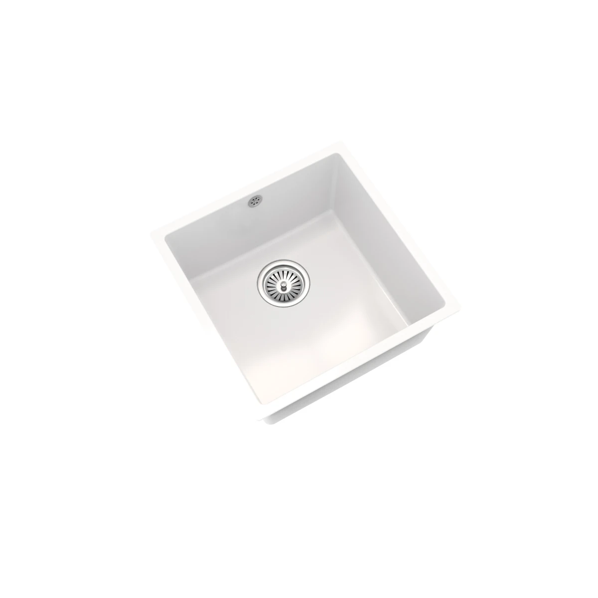 Ceki Gloss White Comite Single Bowl Inset Or Undermounted Kitchen Sink Over Size 440x440x211mm Supplied With Chrome Basket Strainer Waste 3 Ceki Gloss White Comite Single Bowl Inset Or Undermounted Kitchen Sink Over Size 440x440x211mm Supplied With Chrome Basket Strainer Waste - Image 3