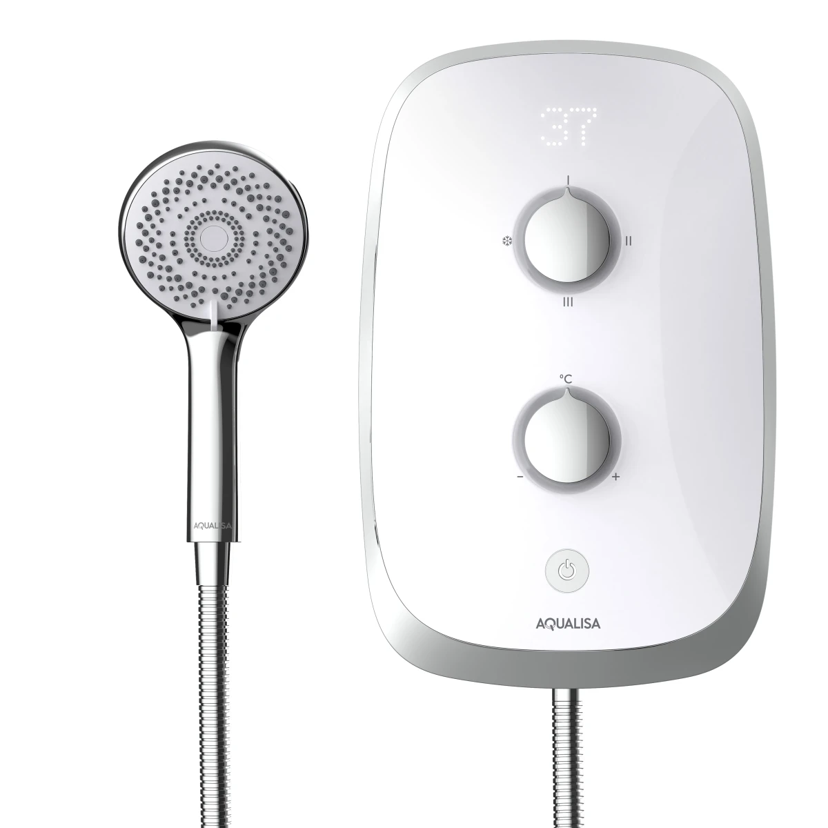Aqualisa Evolve Electric Shower White/Satin Silver 9.5kW VOPZ26 6 Aqualisa Evolve Electric Shower White/Satin Silver 9.5kW VOPZ26 - Image 6