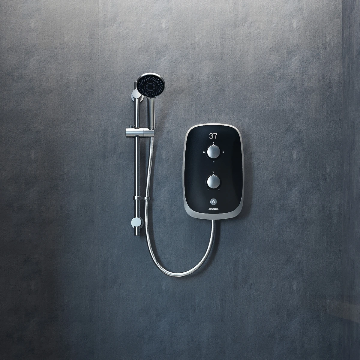 Aqualisa Evolve Electric Shower Black/Satin Silver 8.5kW VOTZ25 3 Aqualisa Evolve Electric Shower Black/Satin Silver 8.5kW VOTZ25 - Image 3